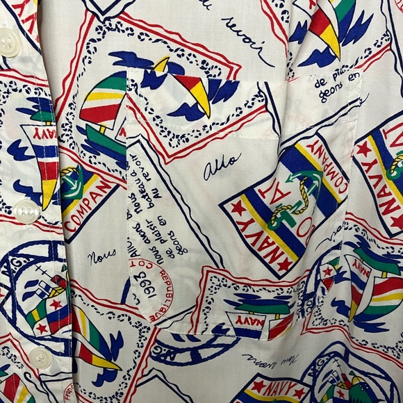 Huntington Ridge nautical Vintage Button Down Shirt - Picture 4 of 9